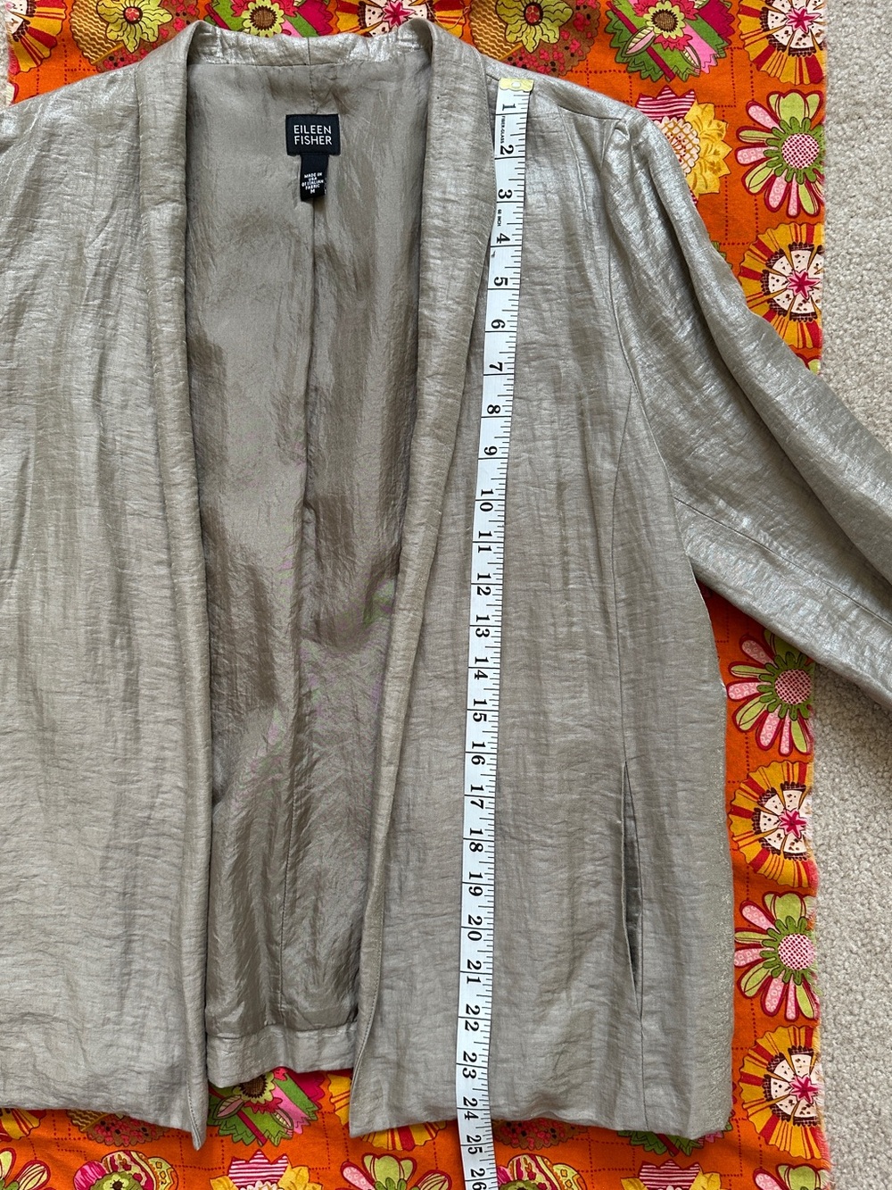 Vintage Eileen Fisher Iridescent Lightweight Jacket/Blazer - Picture 7 of 12